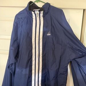 Vintage Adidas Blue Windbreaker Jacket